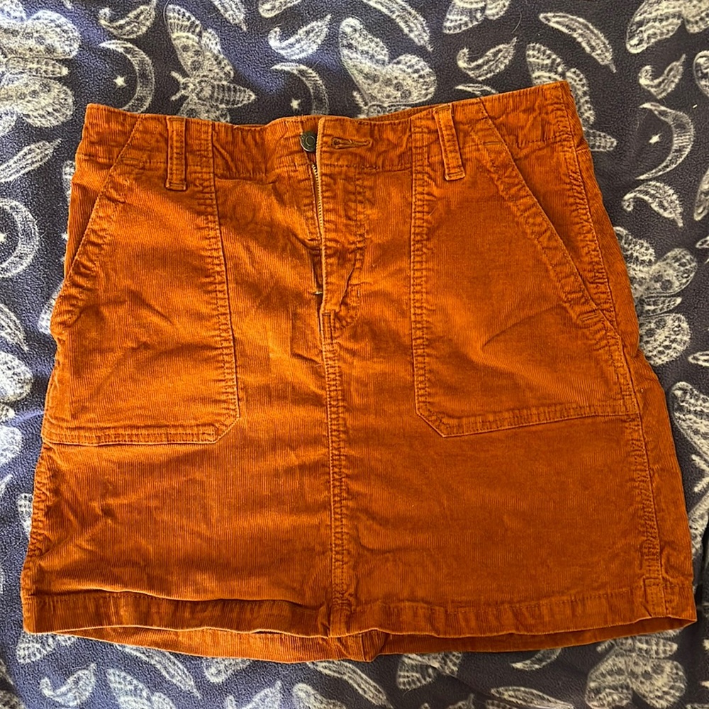Orange Corduroy Old Navy Skirt